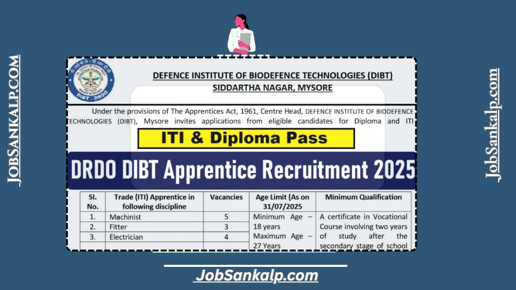 DRDO DIBT Apprentice Recruitment 2025